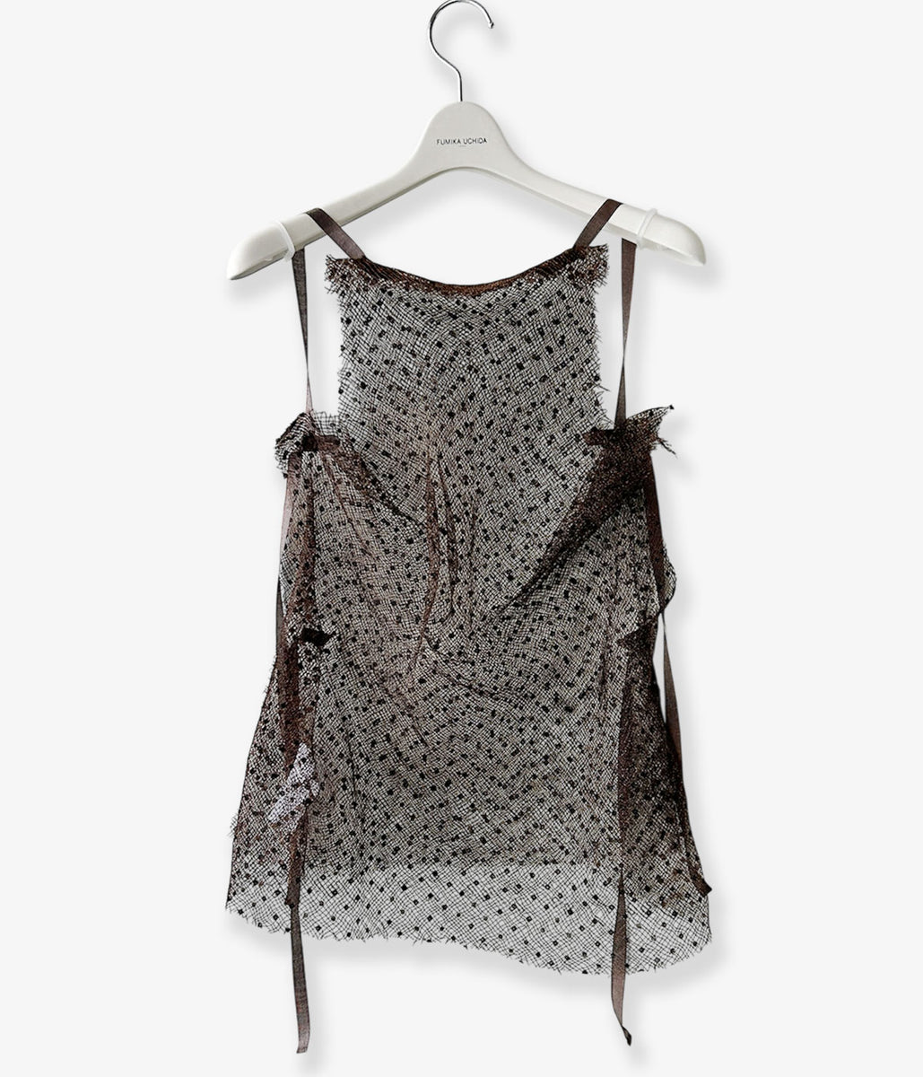 トップス FUMIKA_UCHIDA/DOTS EMB.TULLE BIB T OP FUMIKA_UCHIDA/DOTS EMB.TULLE BIB TOP(COPPER)