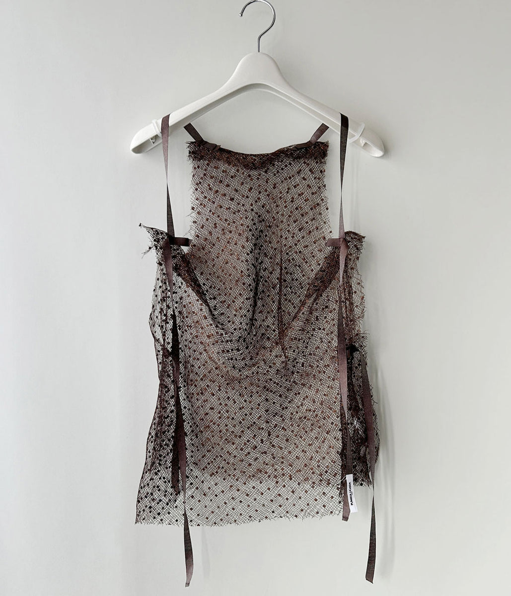 トップス FUMIKA_UCHIDA/DOTS EMB.TULLE BIB T OP FUMIKA_UCHIDA/DOTS EMB.TULLE BIB TOP(COPPER)