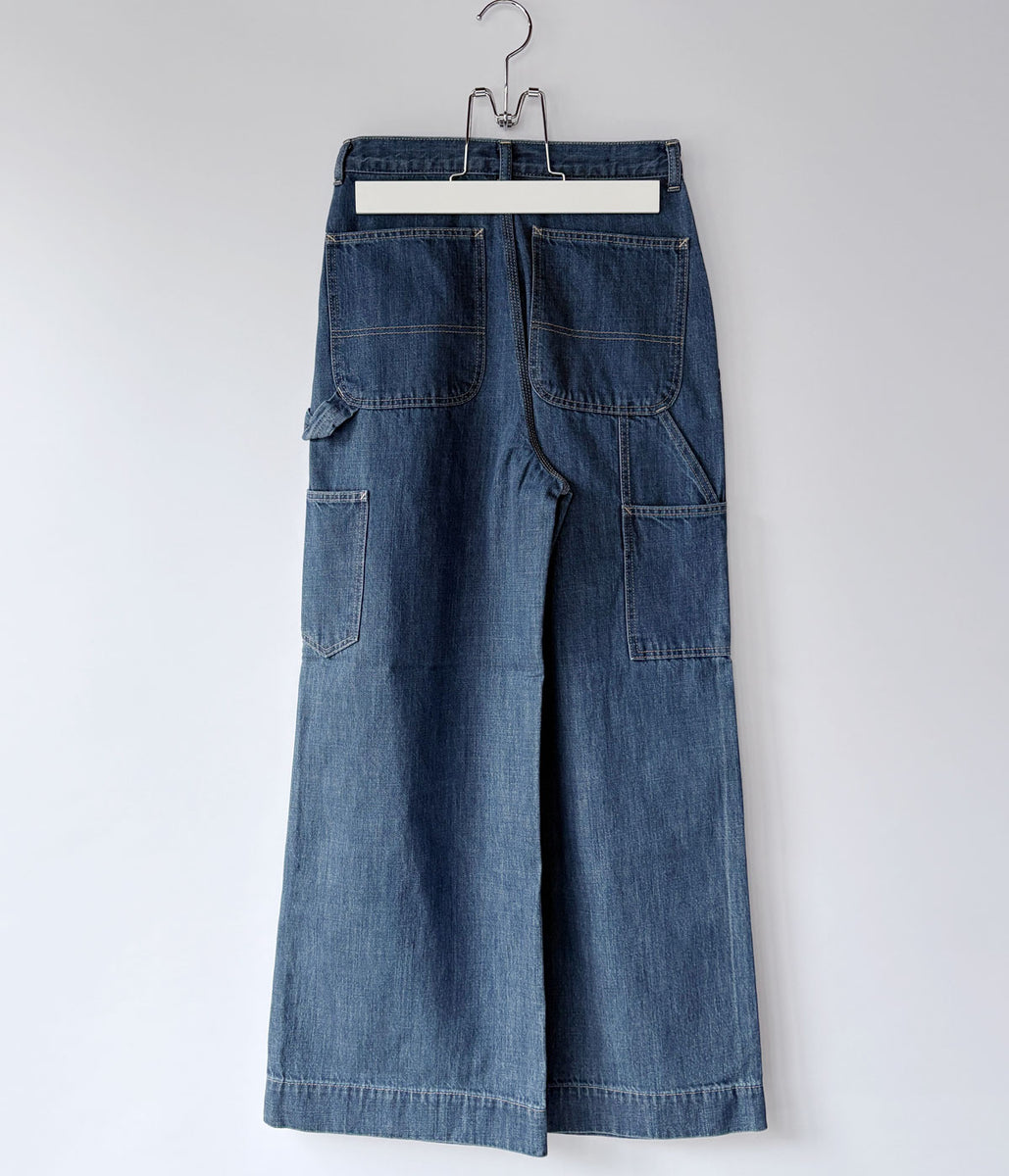 PHEENY/NATURAL SLUB DENIM WIDE PAINTER PANTS(INDIGO) PHEENY/NATURAL SLUB DENIM WIDE PAINTER PANTS(INDIGO)