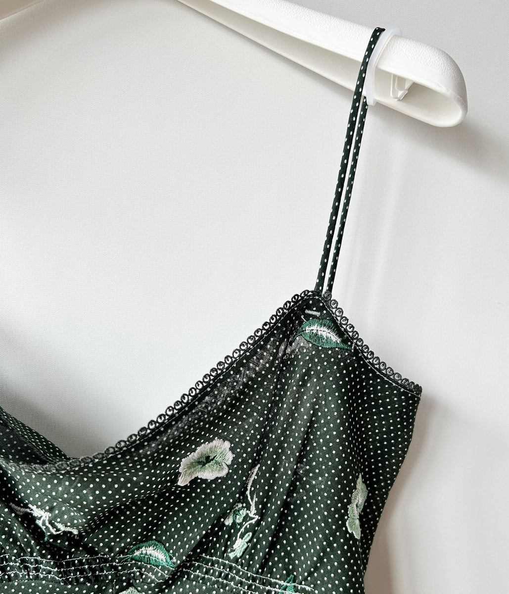 FUMIKA_UCHIDA/ALLOVER EMB.CAMISOLE(BOTTLE GREEN)