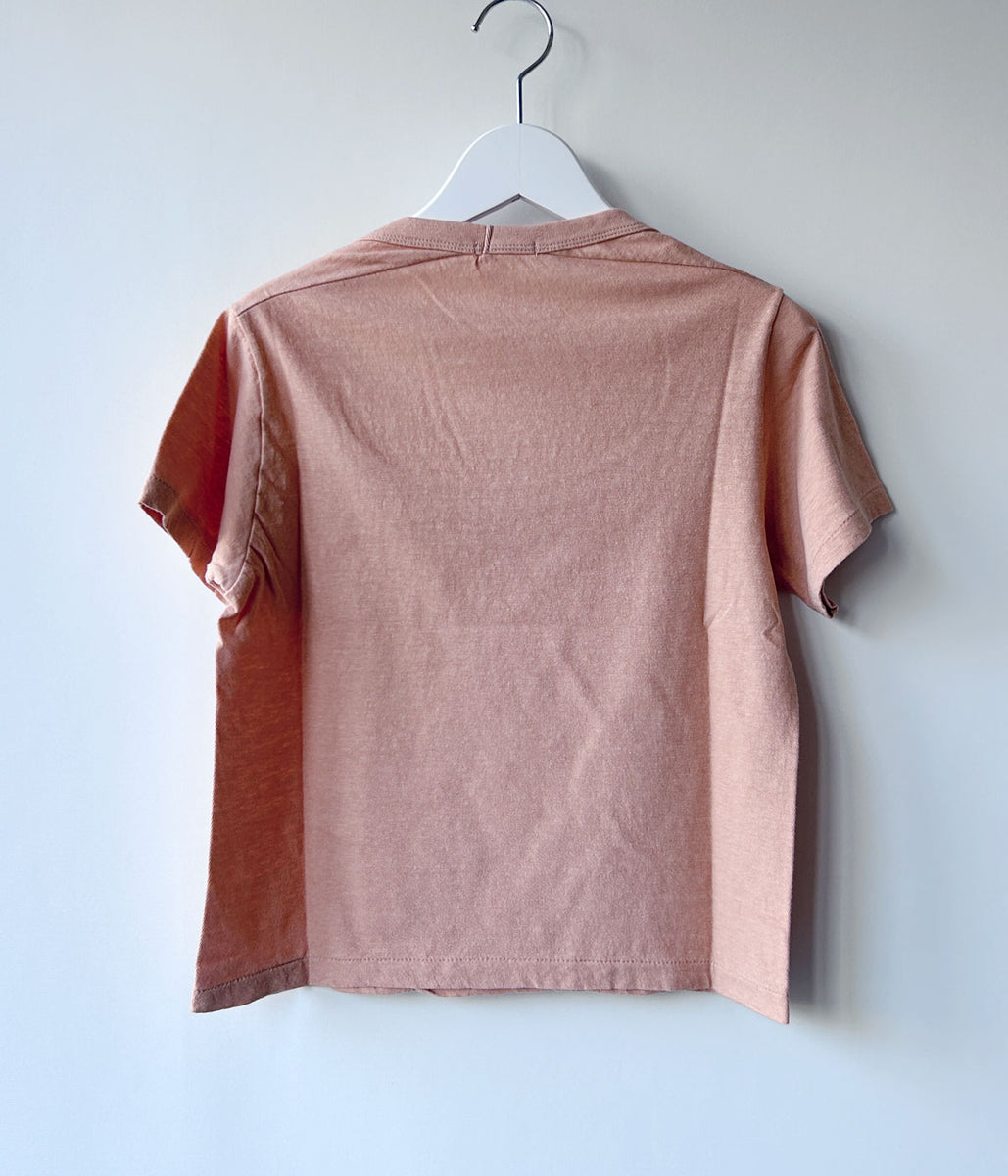 FUMIKA_UCHIDA/TRAPEZOID NECK T-SHIRT(CORAL)