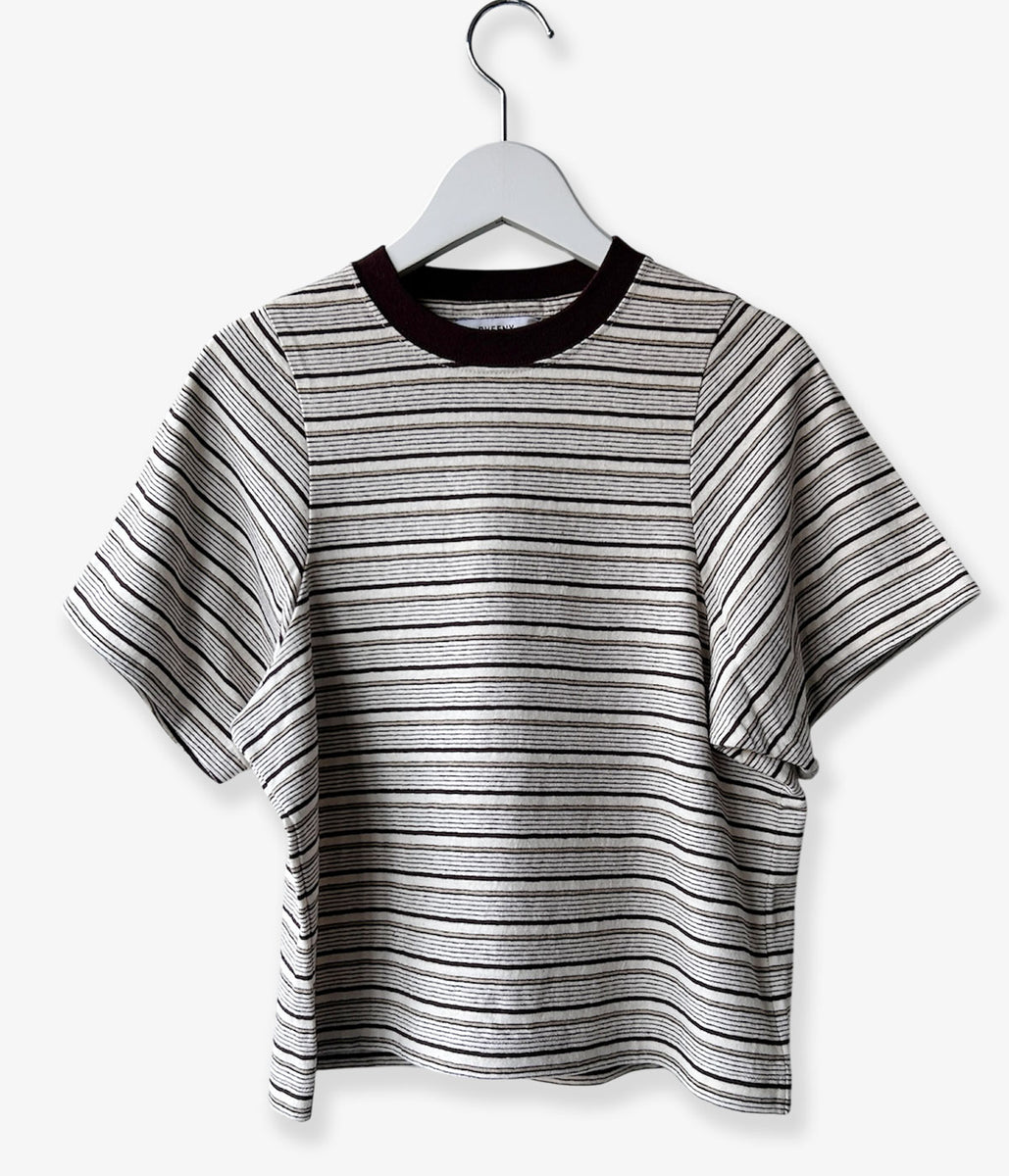 PHEENY/MULTI-BORDER BABY TEE(IVORY)