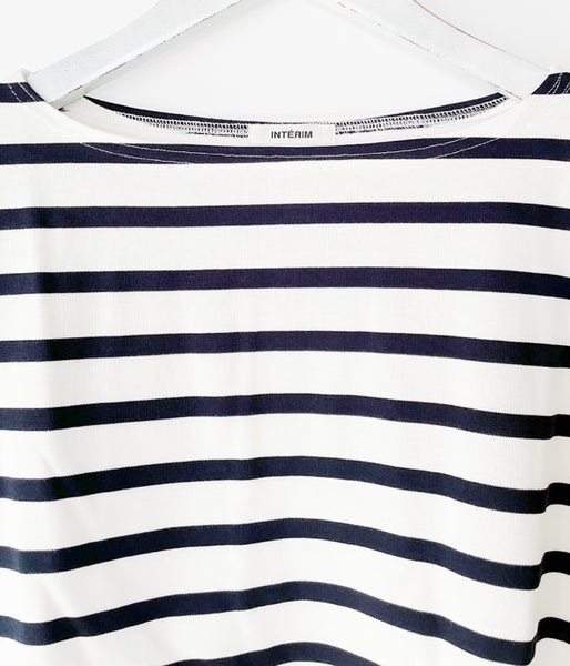 INTERIM/HYPER BIG SUVIN GIZA BASQUE SHIRT (WHITE/NAVY)