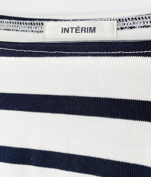 INTERIM/HYPER BIG SUVIN GIZA BASQUE SHIRT (WHITE/NAVY)