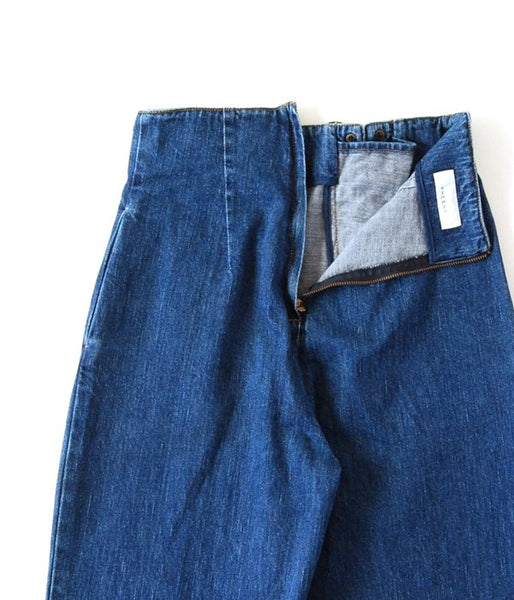 PHEENY/11oz LOOSE DENIM WAIST LACE-UP JEANS(INDIGO)