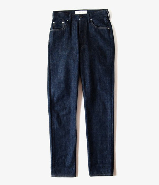WRYHT/TAPERED FIVE POCKET JEANS(INDIGO RAW)