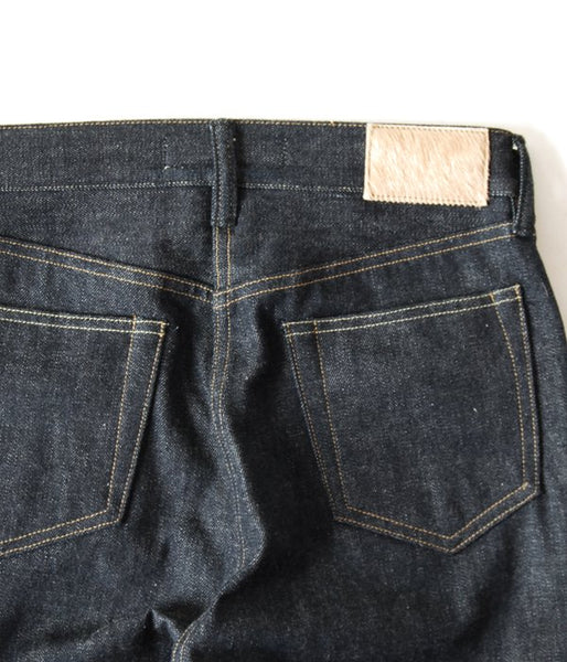 WRYHT/TAPERED FIVE POCKET JEANS(INDIGO RAW)