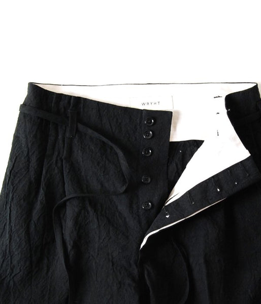 WRYHT/STRING WAIST WORK TROUSER(BLACK)