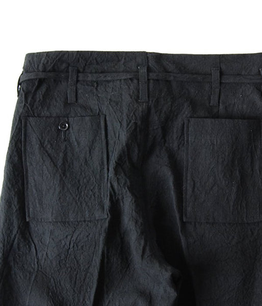 WRYHT/STRING WAIST WORK TROUSER(BLACK)