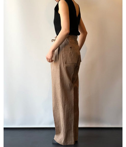 WRYHT/STRING WAIST WORK TROUSER(DUNE)