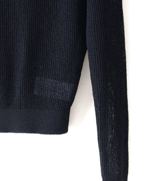 MAISON EUREKA/RIB HIGH NECK SUMMER SWEATER(BLACK)