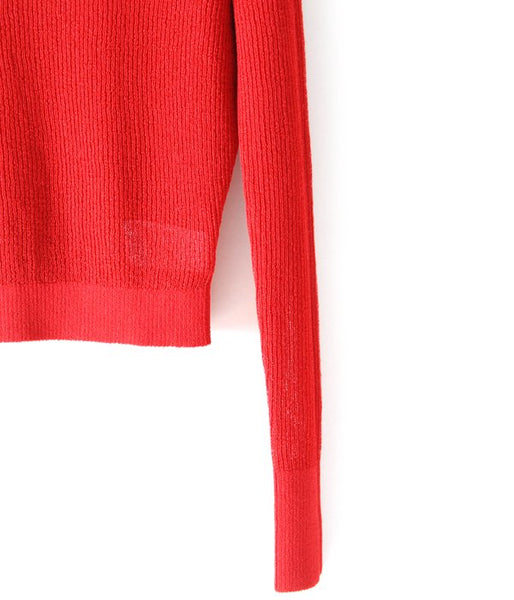 MAISON EUREKA/RIB HIGH NECK SUMMER SWEATER(RED)