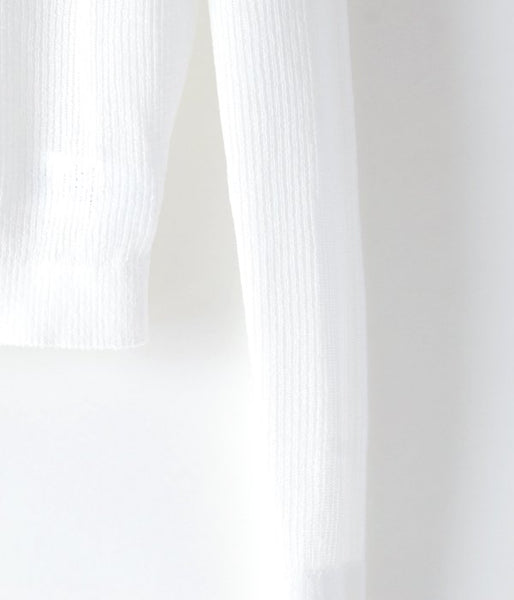 MAISON EUREKA/RIB HIGH NECK SUMMER SWEATER(WHITE)