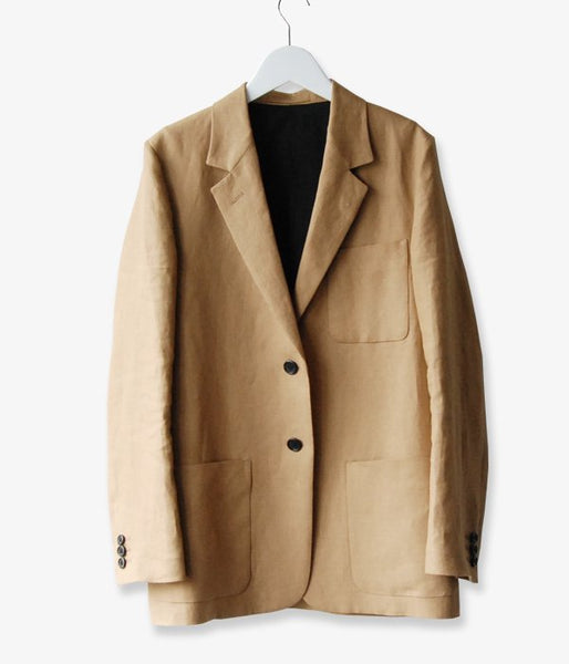MARGARET HOWELL/LINEN HOPSACK(BROWN)(1)