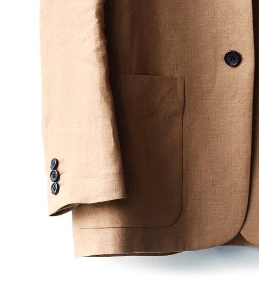 MARGARET HOWELL/LINEN HOPSACK(BROWN)(1)