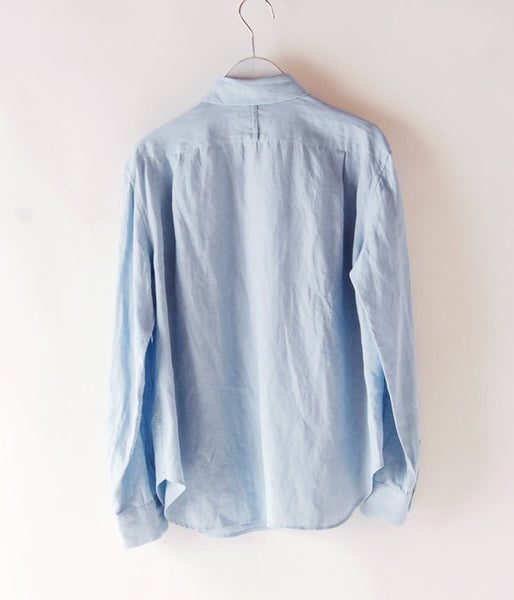 MARGARET HOWELL/SHIRTING LINEN(BLUE)