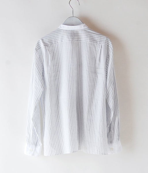 MARGARET HOWELL/COTTON LINEN SHIRTING(BLUE)