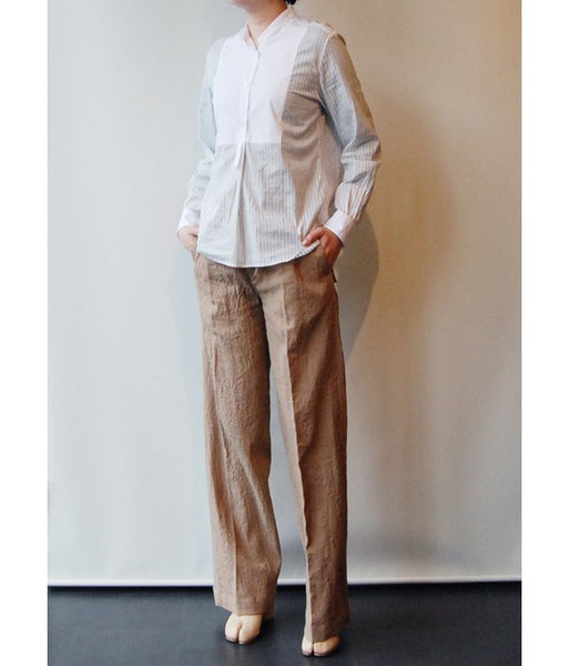 MARGARET HOWELL/COTTON LINEN SHIRTING(BLUE)