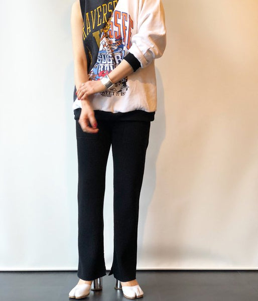 MAISON EUREKA/VINTAGE REWORK 2 WAY JAMPER(WHITExBLACK)