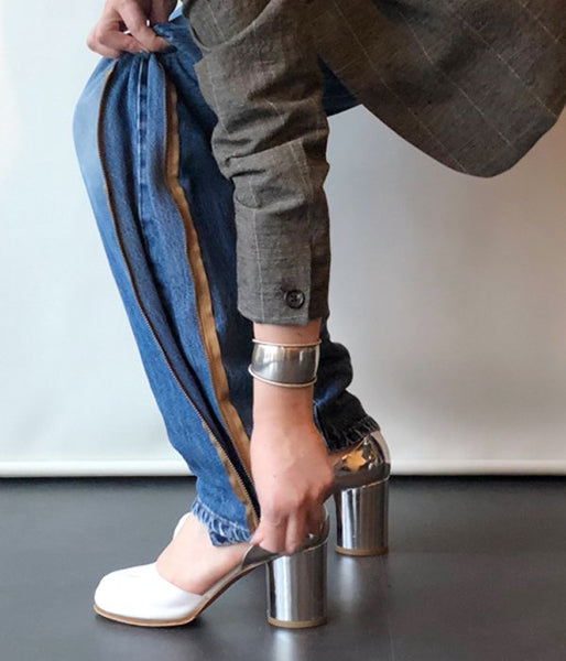 MAISON EUREKA/VINTAGE REWORK JODHPUR PANTS(BLUE)