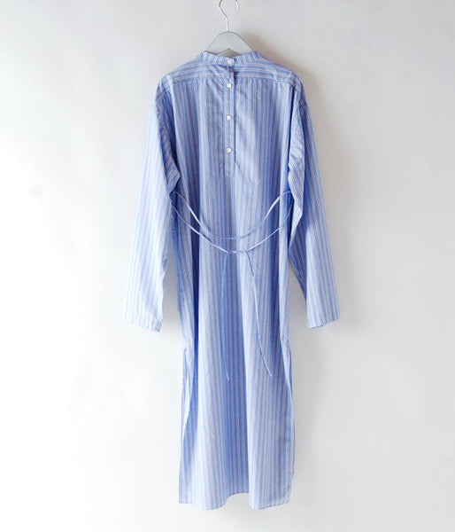WRYHT/BACK-PLACKET BAND COLLER LONG SHIRTS(PAJAMA STRIPE)
