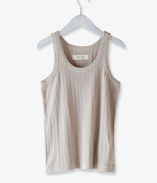 WRYHT/DROP NEEDLE TANK TOP(BISQUE)