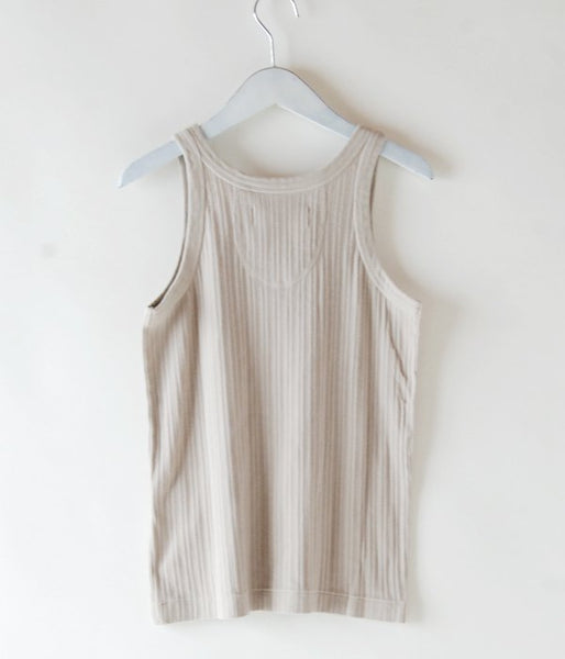 WRYHT/DROP NEEDLE TANK TOP(BISQUE)