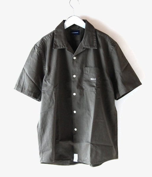 DESCENDANT/PIER 01 / SATIN SS SHIRT(CHARCOAL)