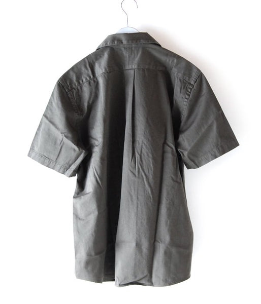 DESCENDANT/PIER 01 / SATIN SS SHIRT(CHARCOAL)