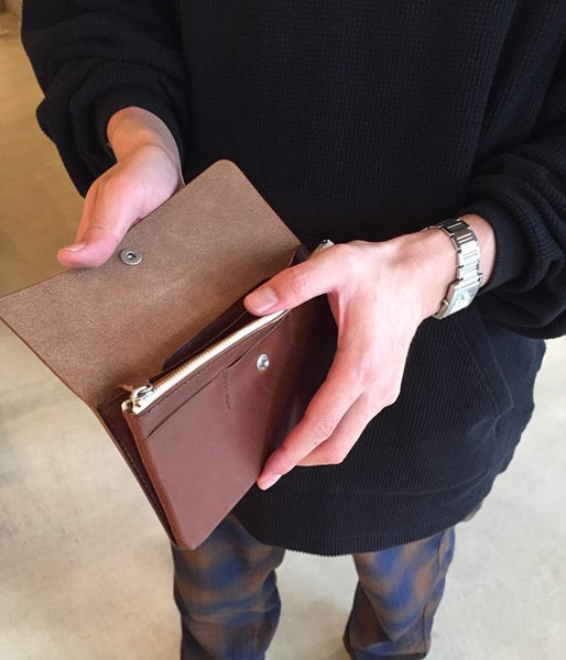 MHL./TOUGH LEATHER LONG(BROWN)