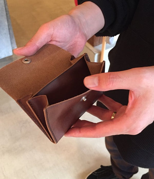 MHL./TOUGH LEATHER CARD CASE(BROWN)