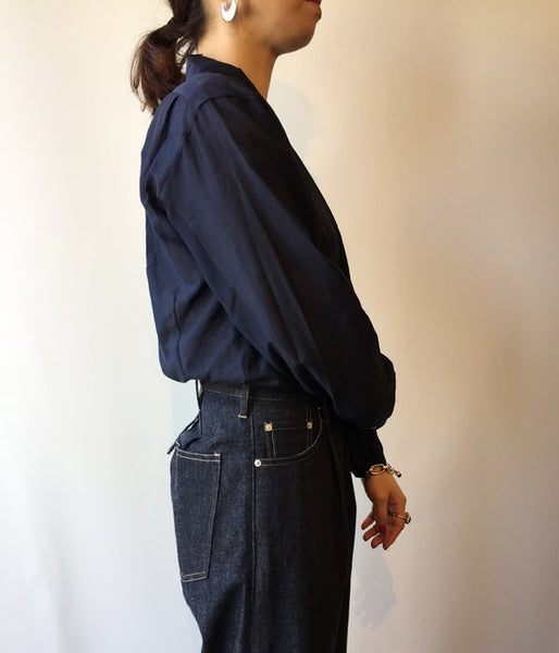 WRYHT/SIMPLE SMALL COLLAR SHIRTS(NAVY)