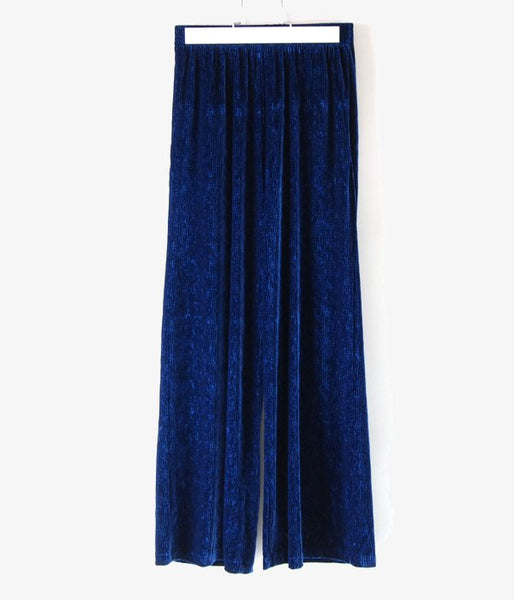MM6 MAISON MARGIELA/SMOCKING VELVET JERSEY PANTS(BLUE)