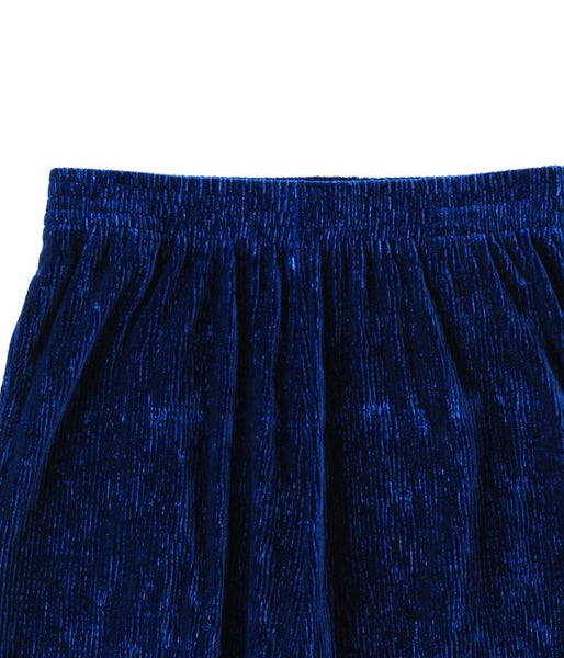 MM6 MAISON MARGIELA/SMOCKING VELVET JERSEY PANTS(BLUE)