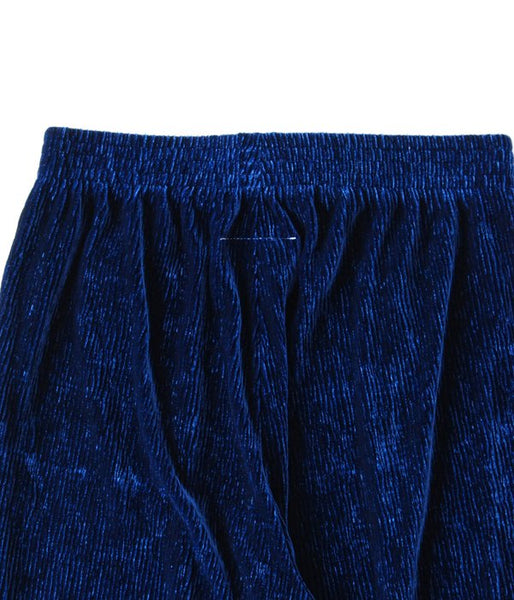 MM6 MAISON MARGIELA/SMOCKING VELVET JERSEY PANTS(BLUE)