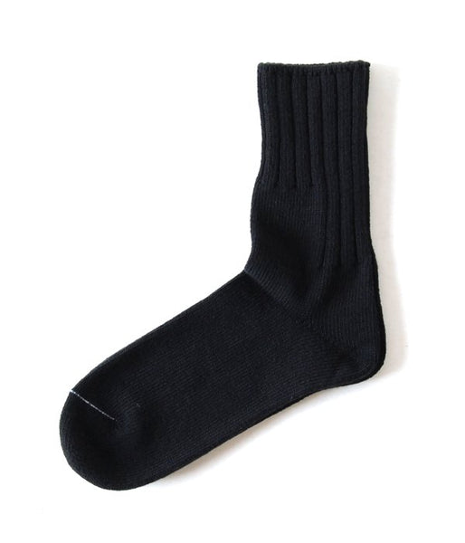 MHL./ROUGH COTTON RIB SOCK(BLACK)