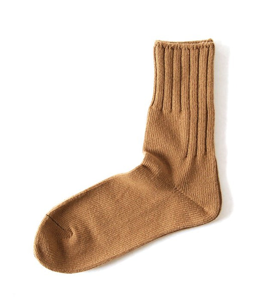 MHL./ROUGH COTTON RIB SOCK(KHAKI)