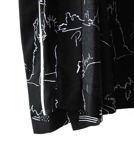 PHEENY/NYC PRINTED ROBE(BLACK)