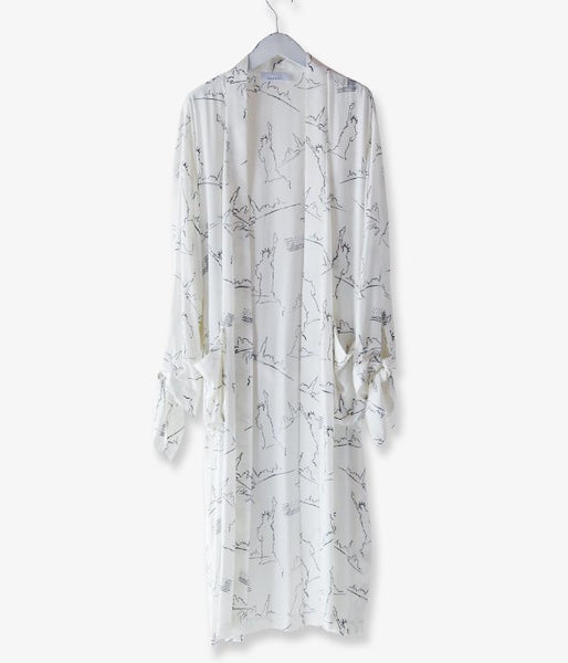 PHEENY/NYC PRINTED ROBE(IVORY)