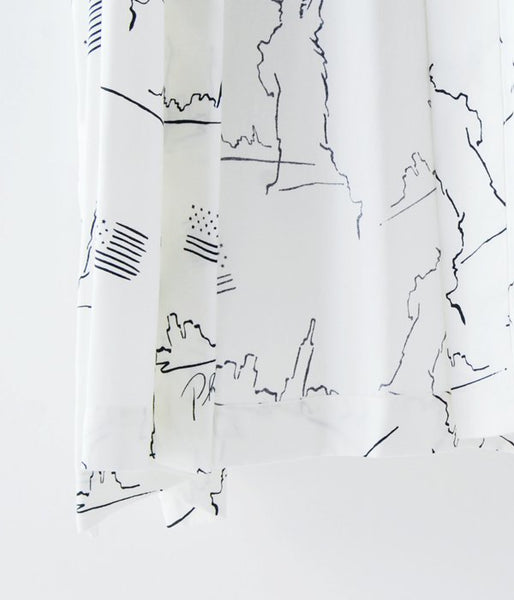 PHEENY/NYC PRINTED ROBE(IVORY)