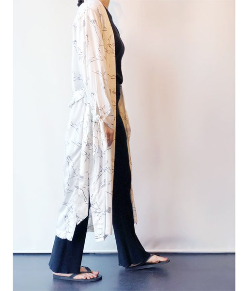 PHEENY/NYC PRINTED ROBE(IVORY)