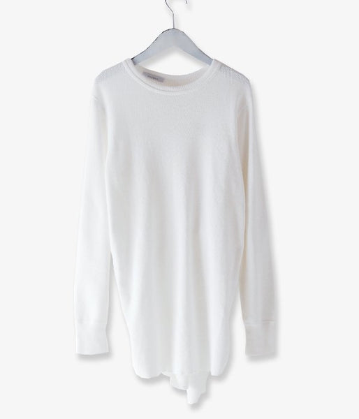 PHEENY/20/- HONEYCOMB BACK DRAPE L/S(WHITE)