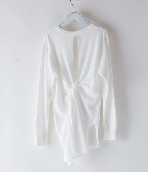 PHEENY/20/- HONEYCOMB BACK DRAPE L/S(WHITE)