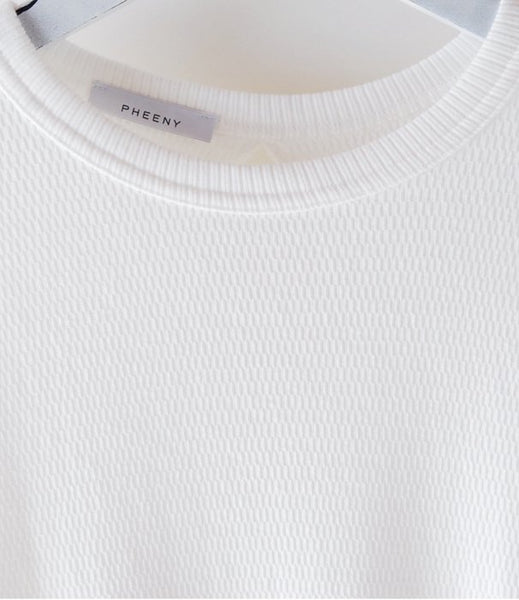 PHEENY/20/- HONEYCOMB BACK DRAPE L/S(WHITE)