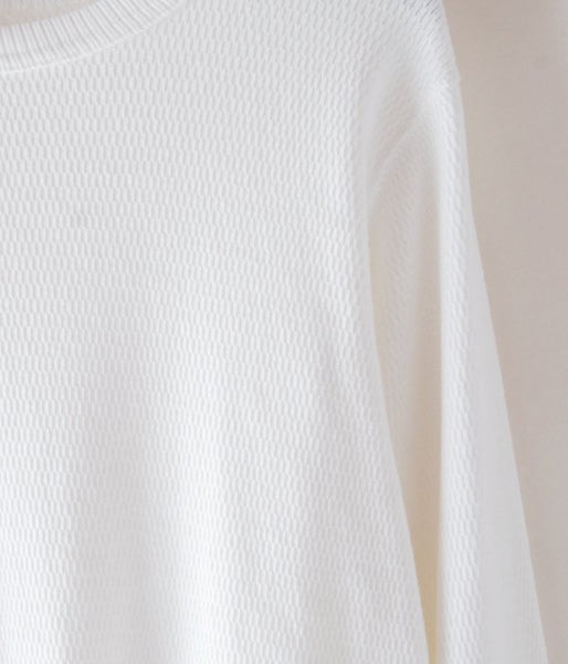 PHEENY/20/- HONEYCOMB BACK DRAPE L/S(WHITE)