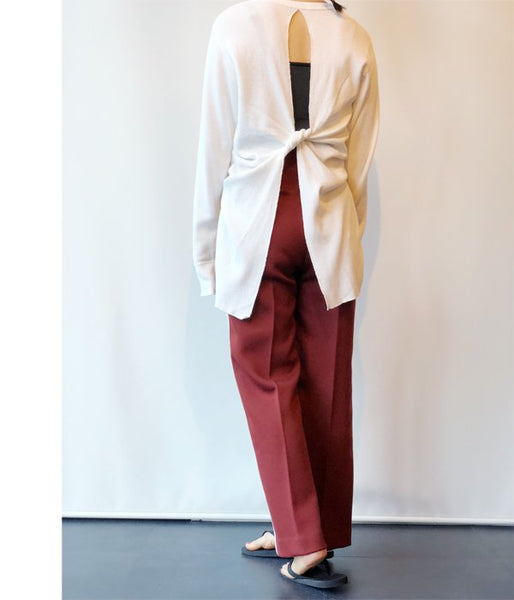 PHEENY/20/- HONEYCOMB BACK DRAPE L/S(WHITE)
