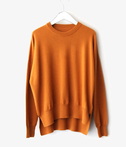 MM6 MAISON MARGIELA/WOOL+LAMINATED PATCHES KNIT PULLOVER (CAMEL)