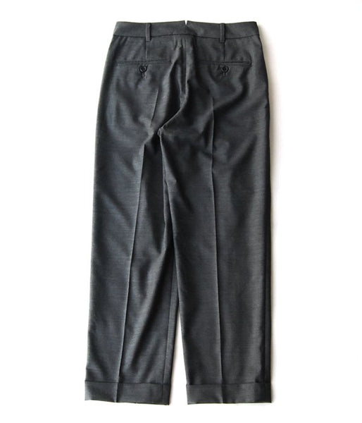 MARGARET HOWELL/FINE WOOL POPLIN TROUSERS (GREY)