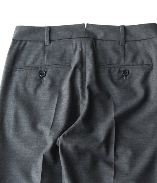 MARGARET HOWELL/FINE WOOL POPLIN TROUSERS (GREY)