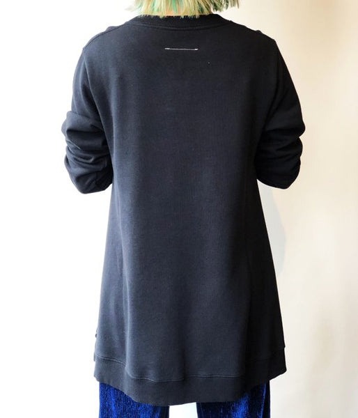 MM6 MAISON MARGIELA/BASIC SWEATSHIRT COTTON(BLACK)